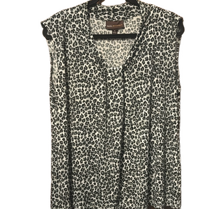 Dana Buchman Sleeveless Animal Print Blouse